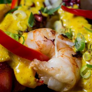 Crevettes curry